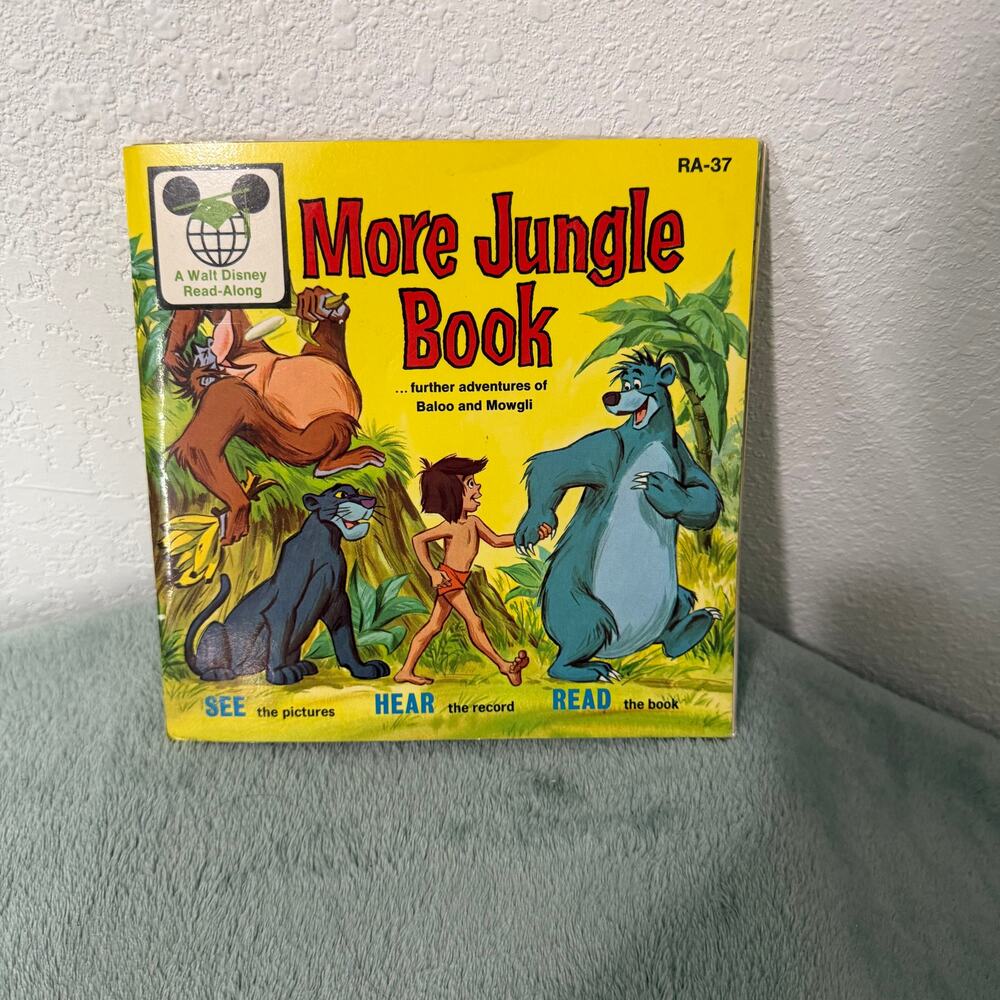 Vintage 1970s Disneys MORE JUGNLE BOOK Childrens Book 24 Pages